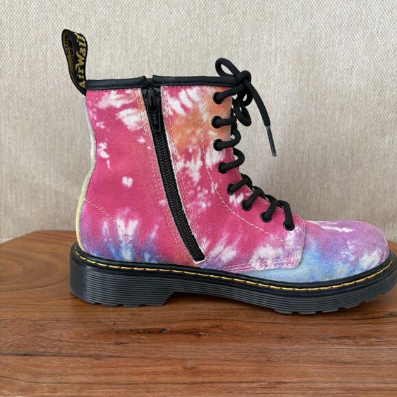 Dr. Martens Rainbow 1460 Junior Tie Dye Colorful Ombre Pascal Boots Youth Size 3 - Picture 9 of 9